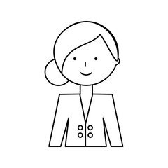 Woman profile cartoon