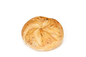 Kaiser Bun / Vienna Roll isolated on white