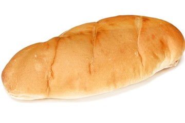 Long sandwich Bun isolated on white