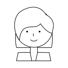 Obraz na płótnie Canvas Woman profile cartoon over white background vector illustration