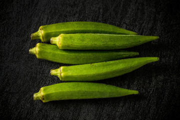 香味野菜　オクラ　Japanese vegetable okra