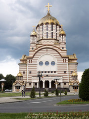 Fototapeta na wymiar Orthodox Church in Fagaras, Romania
