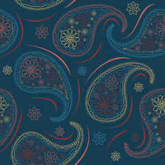 Paisley repeated background for wallpapers, banners and covers