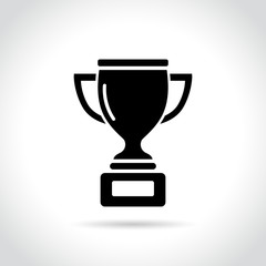 trophy icon on white background