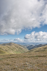 Fototapeta premium Landscape with beautiful clouds and mountain views.