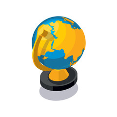 Isometric globe icon
