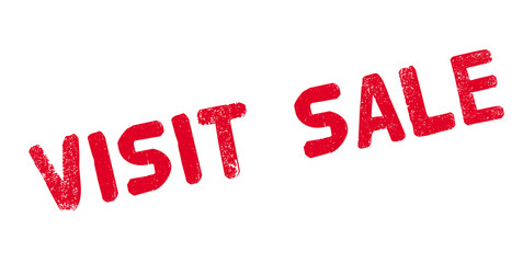 Visit Sale rubber stamp. Grunge design with dust scratches. Effects can be easily removed for a clean, crisp look. Color is easily changed.