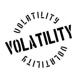 Volatility rubber stamp. Grunge design with dust scratches. Effects can be easily removed for a clean, crisp look. Color is easily changed.