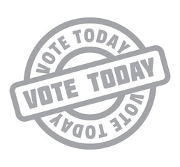 Vote Today rubber stamp. Grunge design with dust scratches. Effects can be easily removed for a clean, crisp look. Color is easily changed.