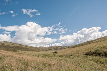 Landscape with beautiful clouds and mountain views.