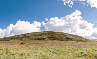 Landscape with beautiful clouds and mountain views.