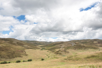 Landscape with beautiful clouds and mountain views.
