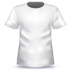 White T-shirt vector illustration isolated on white background

