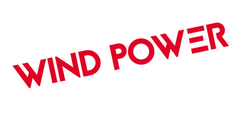 Wind Power rubber stamp. Grunge design with dust scratches. Effects can be easily removed for a clean, crisp look. Color is easily changed.