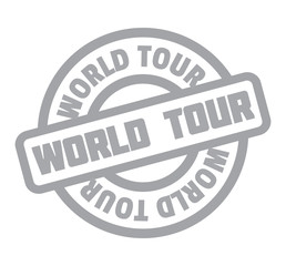 World Tour rubber stamp. Grunge design with dust scratches. Effects can be easily removed for a clean, crisp look. Color is easily changed.