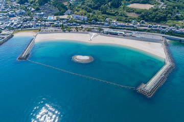 ふたみシーサイド公園（愛媛県伊予市双海町）　空撮