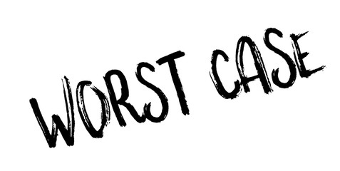 Worst Case rubber stamp. Grunge design with dust scratches. Effects can be easily removed for a clean, crisp look. Color is easily changed.
