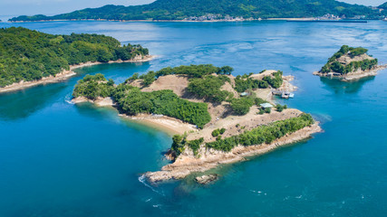 Fototapeta premium 能島（愛媛県今治市／しまなみ海道） 空撮