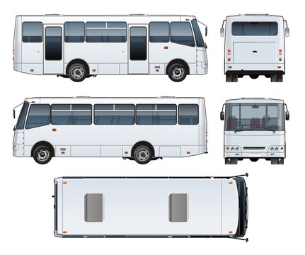 Vector urban passenger mini-bus mock-up