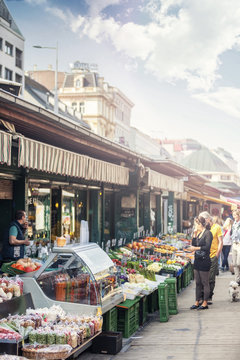 The popular Naschmarkt of Vienna