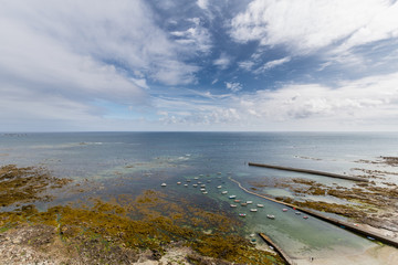 Fototapeta na wymiar Seen from the top of the lighthouse of Eckmuhl, in Brittany