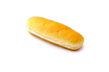 hotdog bread on white isolated