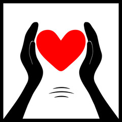 Red heart in hands1