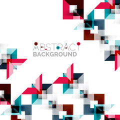 Modern square geometric pattern design on white