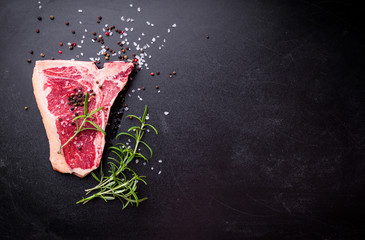 Raw marbled meat steak