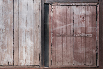 Obraz na płótnie Canvas Window / View of old and dirty wooden window.