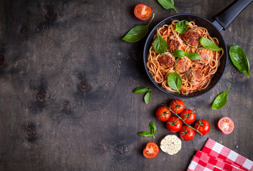 Spaghetti with meatballs