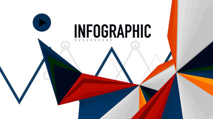 Fototapeta premium Modern triangle presentation template