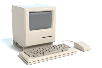 3d illustration of an old computer - 167260126