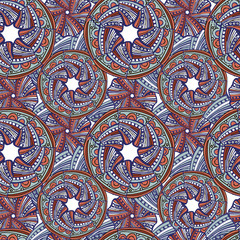 Multicolored vector ethnic seamless pattern. Decorative ornament backdrop for fabric, textile, wrapping paper