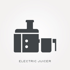 Obraz premium Silhouette icon electric juicer
