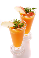 Fresh carrot juice