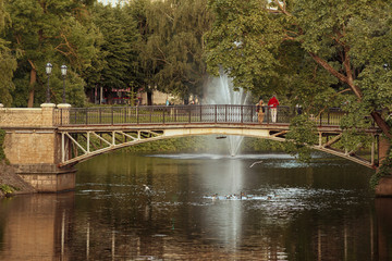 Fototapeta na wymiar Riga, City canal