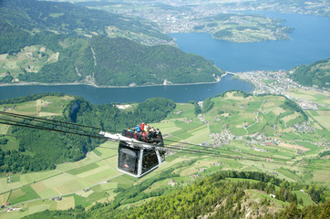 Stanserhorn Cabrio cable car. Stanserhorn Cabrio, the the world's first double deck open top cable...