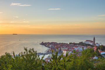 Pretty Pirano (Piran) town in Slovenia