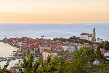 Fototapeta premium Pretty Pirano (Piran) town in Slovenia