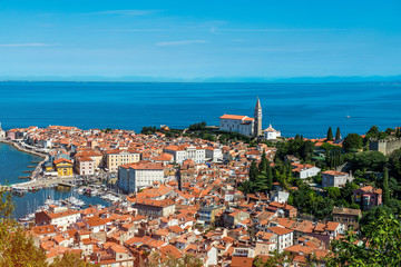 Fototapeta premium Pretty Pirano (Piran) town in Slovenia