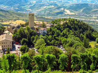 Fototapeta na wymiar San Leo - View to the medieval village