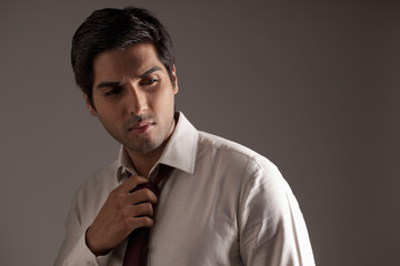 Fototapeta premium Worried young businessman thinking 