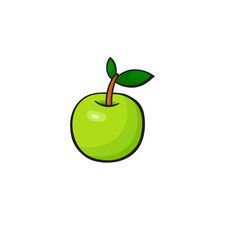 Pop art style apple sticker