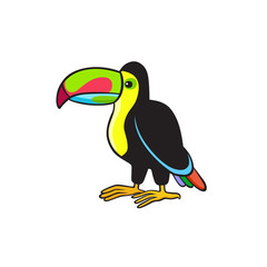 Pop art style bird sticker