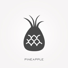 Silhouette icon pineapple