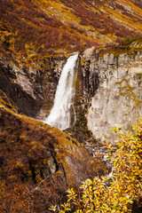 Obraz premium view on Buldrefossen waterfall, Gamle Strynefjellsvegen, Norway