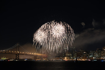Fireworks at New Years in San Francisco