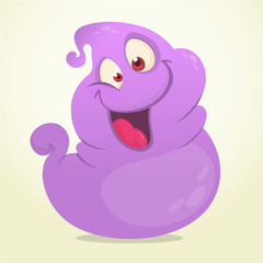 Funny caroon ghost. Halloween vector illustration