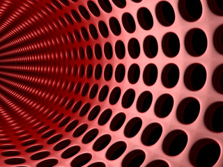 Red Tunnel Abstract Architecture Background